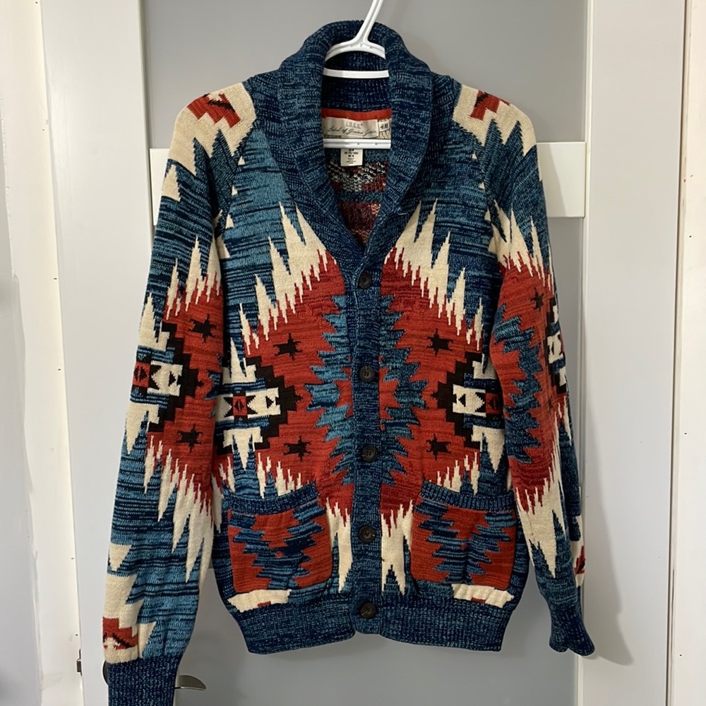 H&M sweater Southwestern Print Cardigan